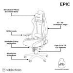 Геймърски стол Noblechairs EPIC, Black/Red | NOBLE-GAGC-040