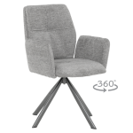 Трапезен стол Carmen Bury 2 - Сив R 07