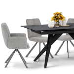 Трапезен стол Carmen Bury 2 - Сив R 07