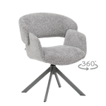 Трапезен стол Carmen Voru 8 - Сив 44