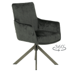 Трапезен стол Carmen Valga 7 - Mасленозелен