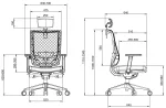 Ергономичен офис стол Ergonomee Solace Slide (bifma certificate)- Черен