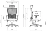 Ергономичен офис стол Ergonomee Kinetic slide - Тъмносив