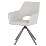 Трапезен стол Carmen Reading 2 силиконова кожа - Сив 67