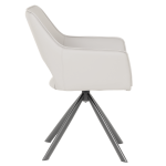 Трапезен стол Carmen Reading 2 силиконова кожа - Сив 67