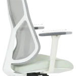 Ергономичен стол Carmen 7901 W, Еко кожа - Сив/Светлозелен