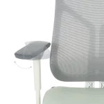 Ергономичен стол Carmen 7901 W, Еко кожа - Сив/Светлозелен