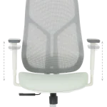 Ергономичен стол Carmen 7901 W, Еко кожа - Сив/Светлозелен