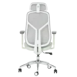 Ергономичен стол Carmen 7901 W, Еко кожа - Сив/Светлозелен