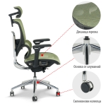 Ергономичен стол Calgary - Зелен