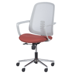 Работен офис стол Carmen 7063 - сив-червен