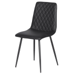 Трапезен стол Carmen Monza еко кожа - Черен