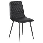 Трапезен стол Carmen Monza еко кожа - Черен