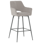 Бар стол Carmen Telford 2 - Светлосив MJ 3