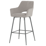 Бар стол Carmen Telford 2 - Светлосив MJ 3