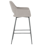 Бар стол Carmen Telford 2 - Светлосив MJ 3