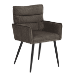 Трапезен стол с подлакътници IKSAN - тъмнокафяв R45