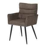 Трапезен стол с подлакътници IKSAN - тъмнокафяв R45