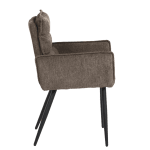 Трапезен стол с подлакътници IKSAN - тъмнокафяв R45