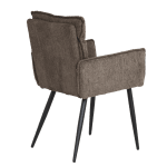 Трапезен стол с подлакътници IKSAN - тъмнокафяв R45