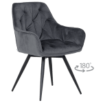 Трапезен стол Carmen Latina Premium - Tъмносив