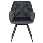 Трапезен стол Carmen Latina Premium - Tъмносив