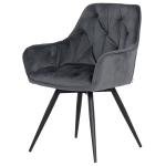 Трапезен стол Carmen Latina Premium - Tъмносив