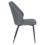 Трапезен стол Carmen Laredo Y еко кожа - Tъмносив 14