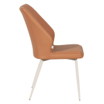 Трапезен стол Carmen Laredo 1 Y силиконова кожа - Tъмнооранжев 20