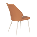 Трапезен стол Carmen Laredo 1 Y силиконова кожа - Tъмнооранжев 20