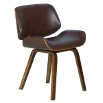 Трапезен стол Carmen 9976 - Орех/Искрящо кафяв