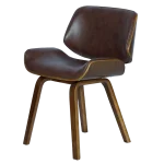 Трапезен стол Carmen 9976 - Орех/Искрящо кафяв