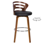 Бар стол Carmen 4041 - Орех/Черен