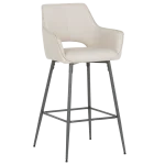 Бар стол Carmen Telford 2 - Силиконова кожа - Капучино 04