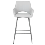 Бар стол Carmen Telford 2 - Силиконова кожа - Сив 67