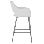 Бар стол Carmen Telford 2 - Силиконова кожа - Сив 67