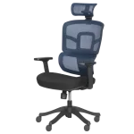 Ергономичен стол Carmen 7582 - Черен/Син