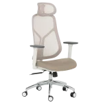 Ергономичен стол Carmen 7901 W, Еко кожа - Сив/Кафе