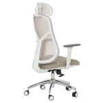 Ергономичен стол Carmen 7901 W, Еко кожа - Сив/Кафе