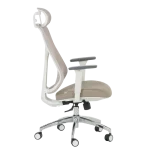 Ергономичен стол Carmen 7901 W, Еко кожа - Сив/Кафе