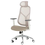 Ергономичен стол Carmen 7901 W, Еко кожа - Сив/Кафе