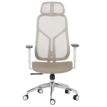 Ергономичен стол Carmen 7901 W, Еко кожа - Сив/Кафе