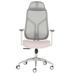 Ергономичен стол Carmen 7901 W, Еко кожа - Сив/Розов