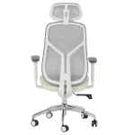 Ергономичен стол Carmen 7901 W, Еко кожа - Сив/Шампанско