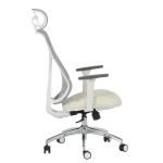 Ергономичен стол Carmen 7901 W, Еко кожа - Сив/Шампанско