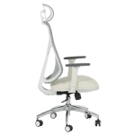 Ергономичен стол Carmen 7901 W, Еко кожа - Сив/Шампанско