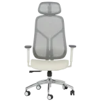 Ергономичен стол Carmen 7901 W, Еко кожа - Сив/Шампанско