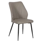 Трапезен стол Carmen Laredo Y еко кожа - Тъмнобежов 80