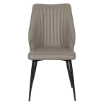 Трапезен стол Carmen Laredo Y еко кожа - Тъмнобежов 80