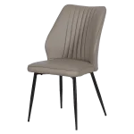 Трапезен стол Carmen Laredo Y еко кожа - Тъмнобежов 80